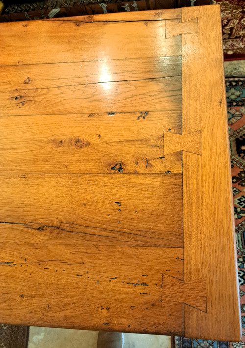 Ancienne table de monastère en chêne brut Début XXème Restaurée