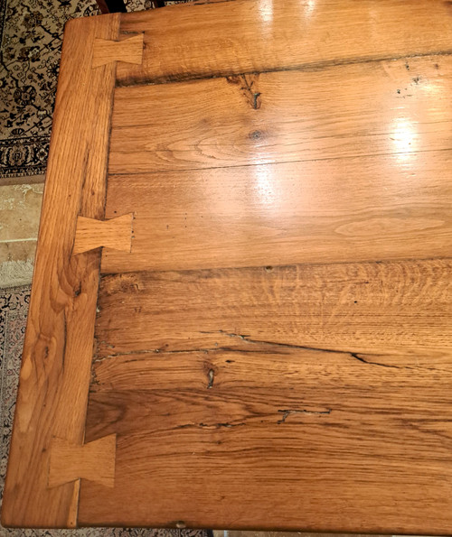 Ancienne table de monastère en chêne brut Début XXème Restaurée