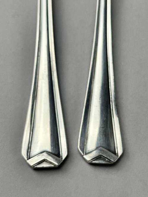 Christofle chevron pattern fish cutlery