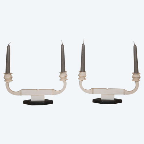 Pair Of Candlesticks Art Deco period