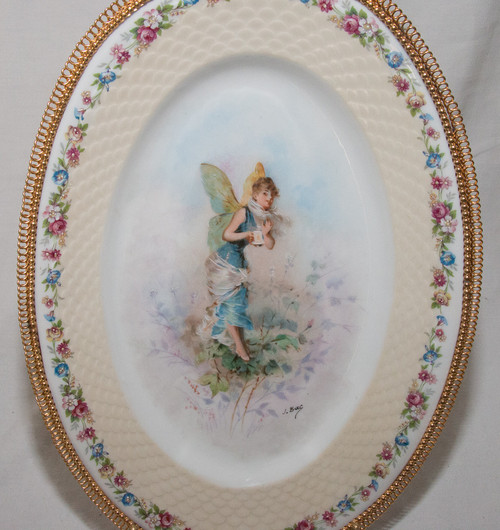 J. Bac Limoges Porcelain Cup Early 20th century