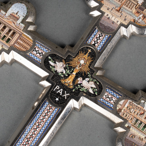 Cross with Micro-Mosaics, 19th Century