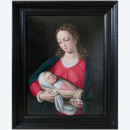 Madonna mit Kind, das in Windeln gehüllt ist 16.
