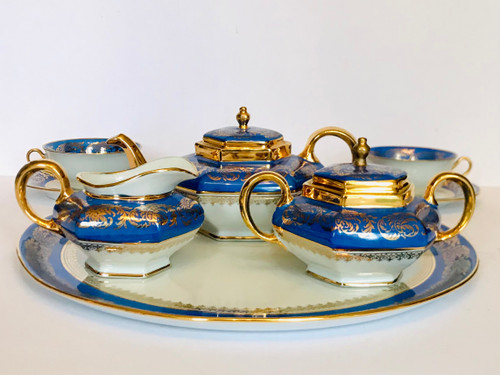 Service à thé « tête à tête «  en porcelaine De Limoges 