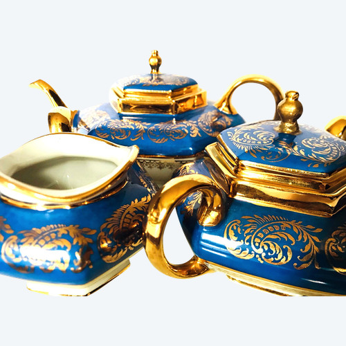 Service à thé « tête à tête «  en porcelaine De Limoges 