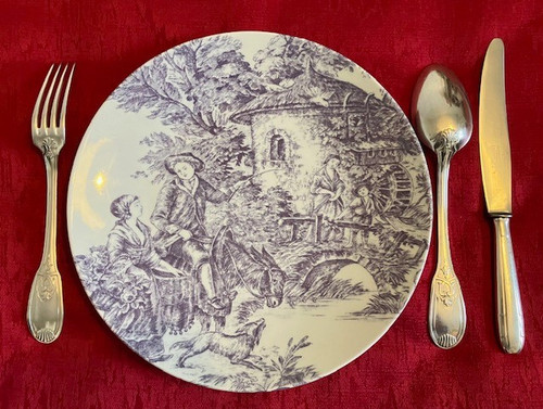 Very elegant silver-plated menagère, "Régence-Coquille" model by Maison Argental, late XIX°.