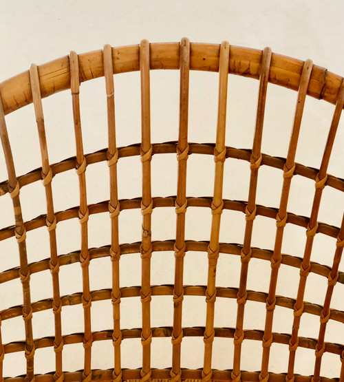 Fauteuil en rotin de Tito Agnoli pour Pierantonio Bonacina, Italie 1958