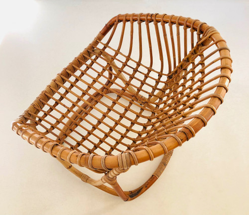 Fauteuil en rotin de Tito Agnoli pour Pierantonio Bonacina, Italie 1958