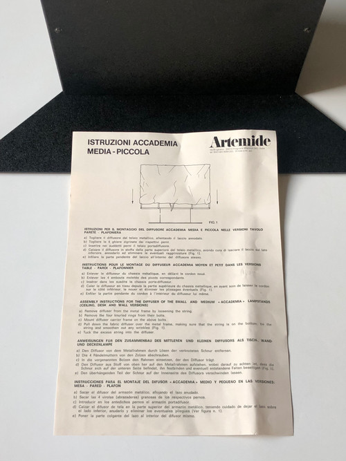 Lampe Accademia Tavolo von Cini Boeri für Artemide, Italien 1978