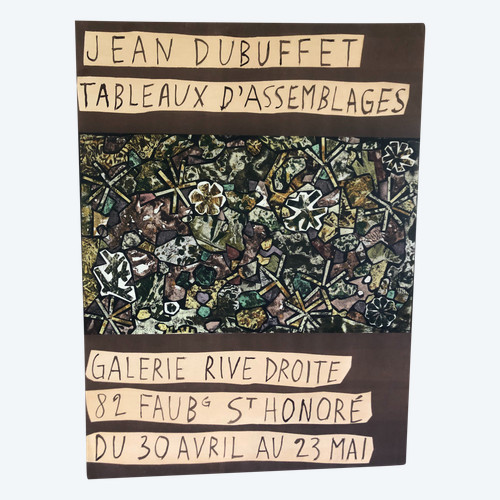 Poster Jean Dubuffet Galerie Rive Droite Paris 1957