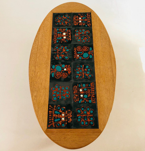 Table basse ovale de Guillerme et Chambron pour "Votre maison", France années 60