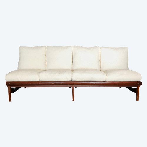 Scandinavian 4-seater teak sofa, 1960s