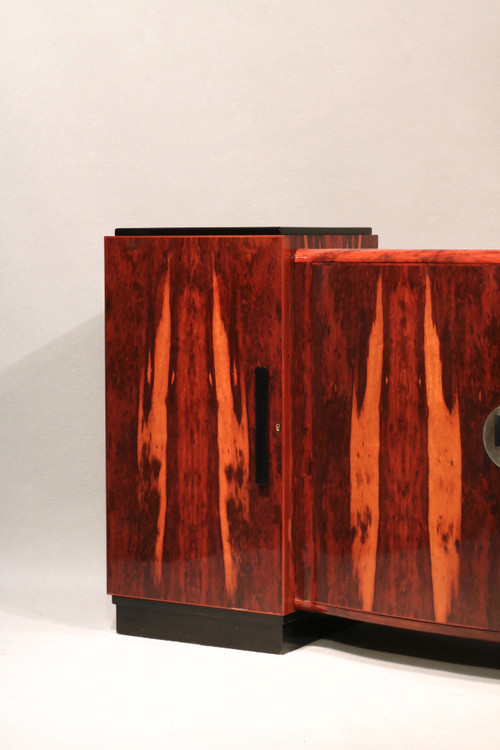 Sideboard, Art-Déco-Sideboard aus Makassar-Ebenholz