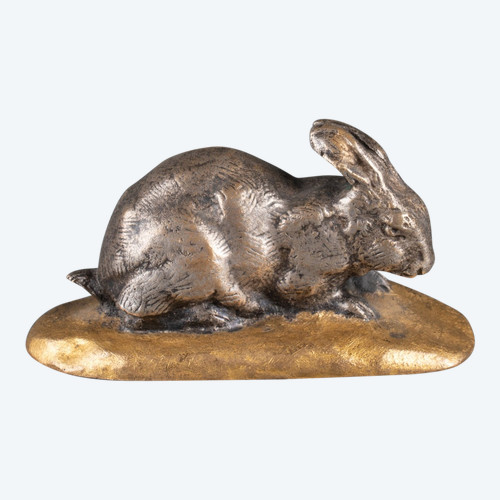 Piccola lepre in bronzo, secondo Antoine-Louis Barye (1795 - 1875)