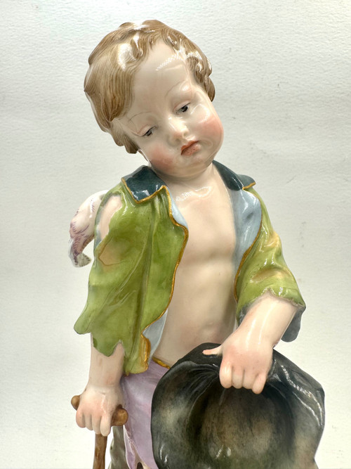 Meissen, porcelain figure Cupid as a beggar