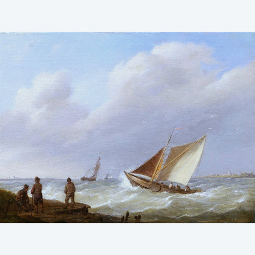 Johannes Hermanus KOEKKOEK, Marine hollandaise par temps agité