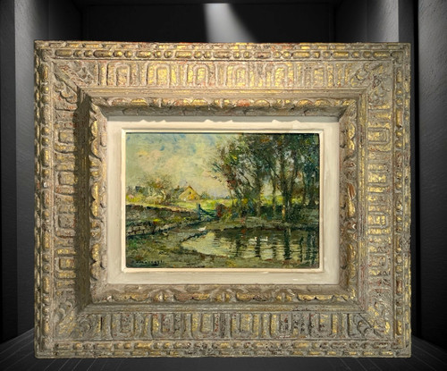 GEMÄLDE / ÖL AUF PANEL VON CHARLES VERBRUGGHE 1877-1974 „NORMANDIE“