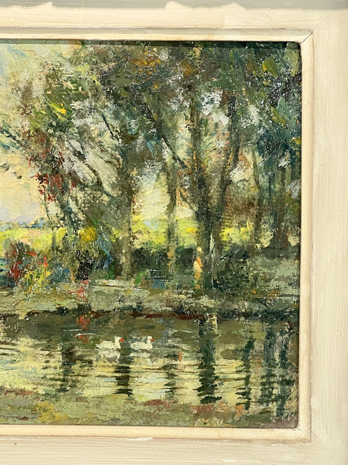 GEMÄLDE / ÖL AUF PANEL VON CHARLES VERBRUGGHE 1877-1974 „NORMANDIE“