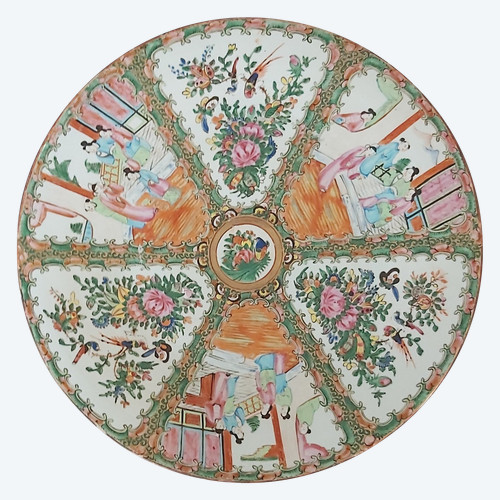 Grande piatto Canton del XIX secolo.