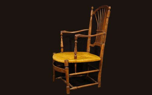 Fauteuil en paille XVIIIeme siècle Louis XVI