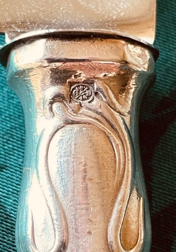 12 art nouveau table knives