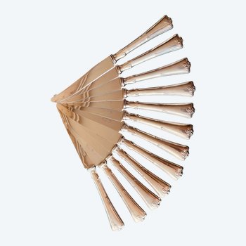 12 art nouveau table knives