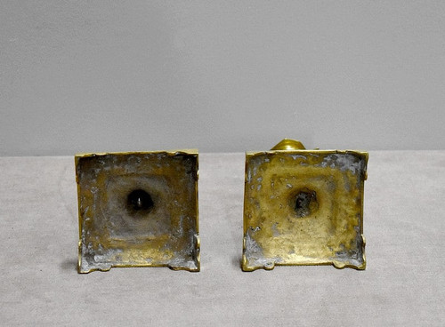 Pair of Bronze Candlesticks – 19th Century