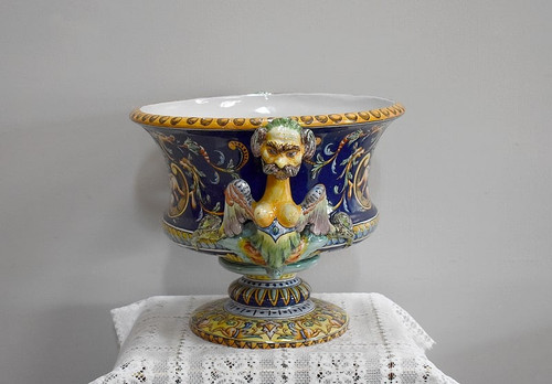 Nevers Earthenware Planter Signed – Late 19th Century