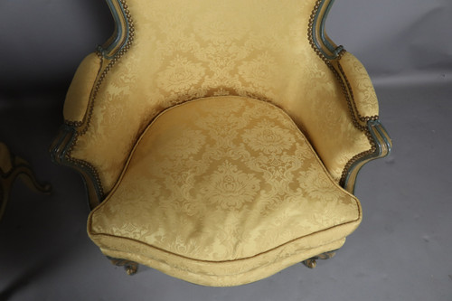 Paire de bergères style Louis XV