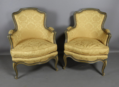 Paire de bergères style Louis XV