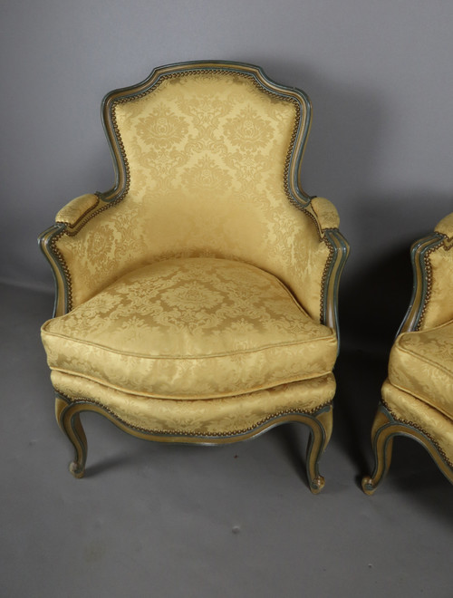 Paire de bergères style Louis XV