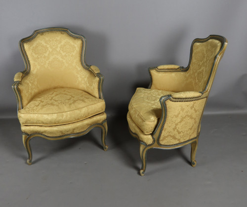 Paire de bergères style Louis XV