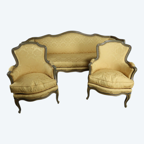 Paire de bergères style Louis XV