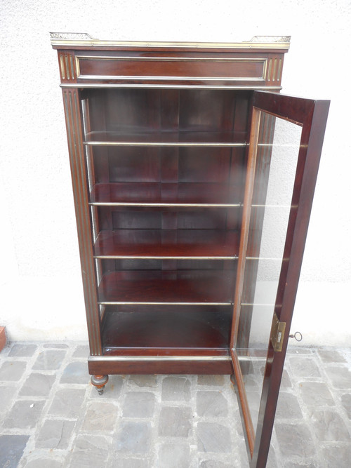 Small Napoleon III Period Showcase In Mahogany And Gilt Bronze