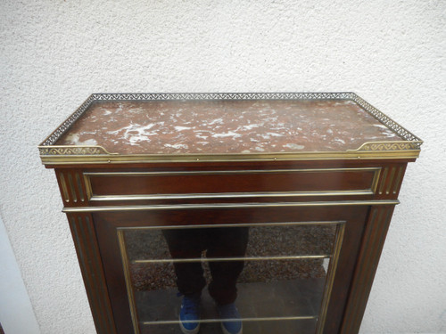 Small Napoleon III Period Showcase In Mahogany And Gilt Bronze