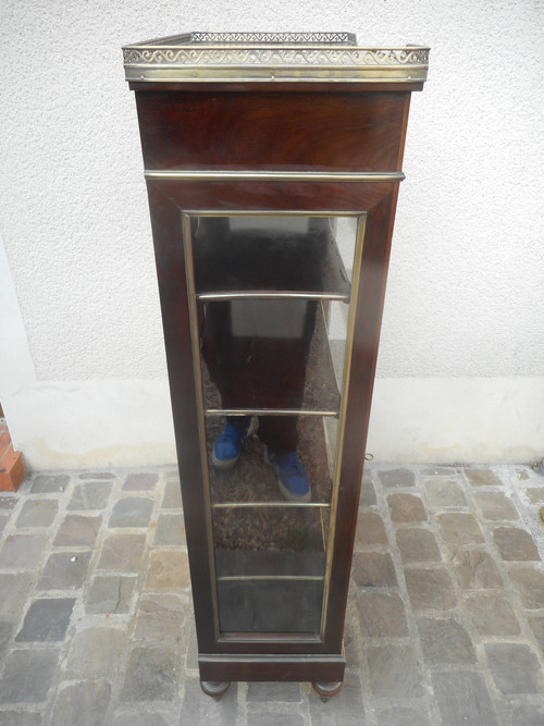 Small Napoleon III Period Showcase In Mahogany And Gilt Bronze