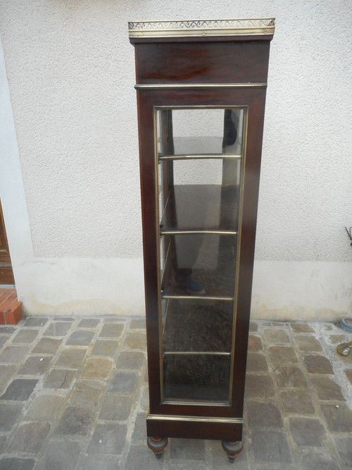 Small Napoleon III Period Showcase In Mahogany And Gilt Bronze