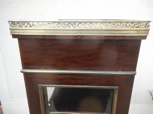 Small Napoleon III Period Showcase In Mahogany And Gilt Bronze