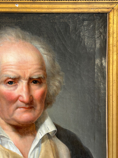Portrait D’homme D’époque Empire - Huile Sur Toile Début XIXéme 