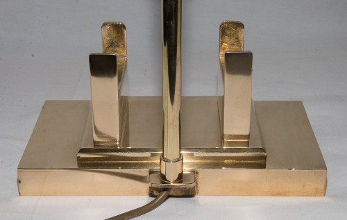 Lampada in bronzo dorato firmata Willy Daro anni '70