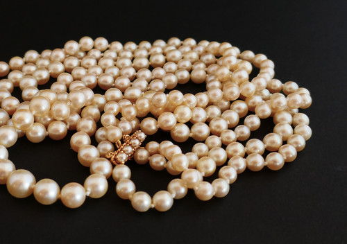 Collier De Perles De Culture 3 Rangs, Fermoir Perles.