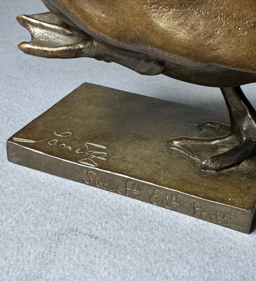 Bronze ArtDeco „Der Gänseschritt“ Édouard-Marcel SANDOZ (Susse Frères)