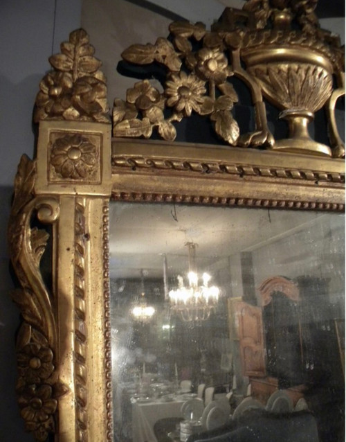 Miroir d'époque Louis XVI En Bois Doré