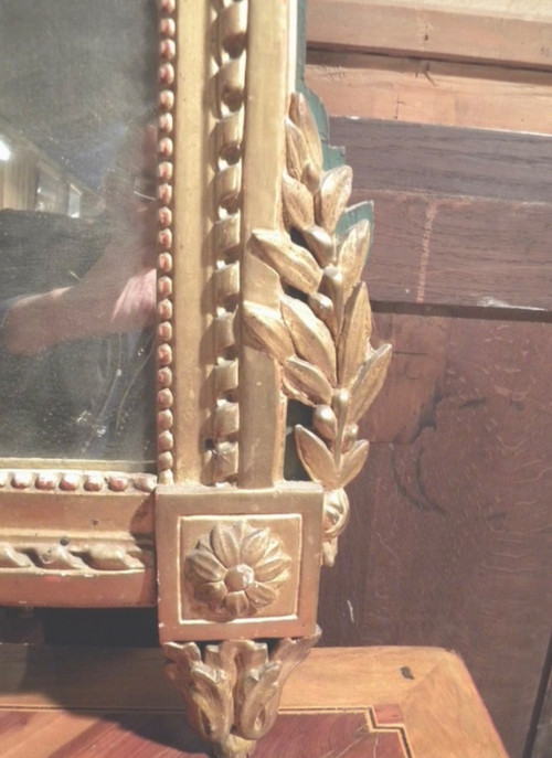 Miroir d'époque Louis XVI En Bois Doré