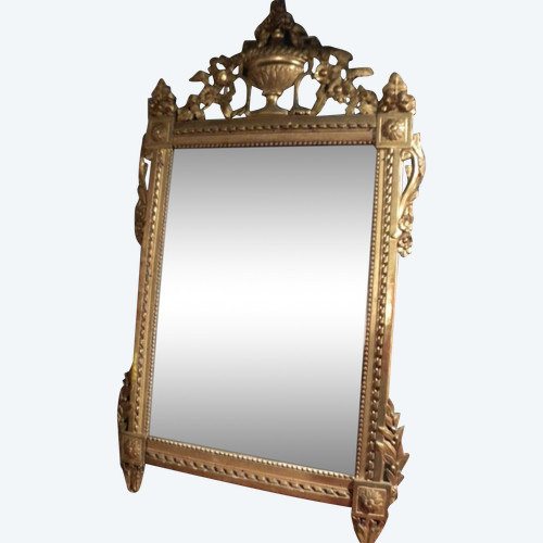 Miroir d'époque Louis XVI En Bois Doré