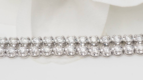 Collier rivière en or blanc et diamants