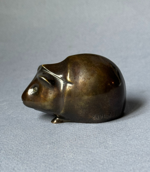  Bronze ArtDeco "Cochon d'Inde " Édouard-Marcel SANDOZ (Susse Frères)