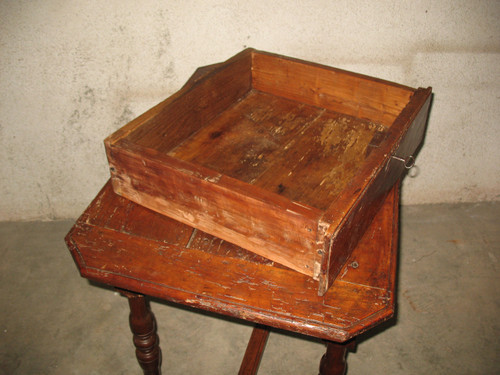 Writing table desk with a drawer in fruit wood Louis XIII period 17th