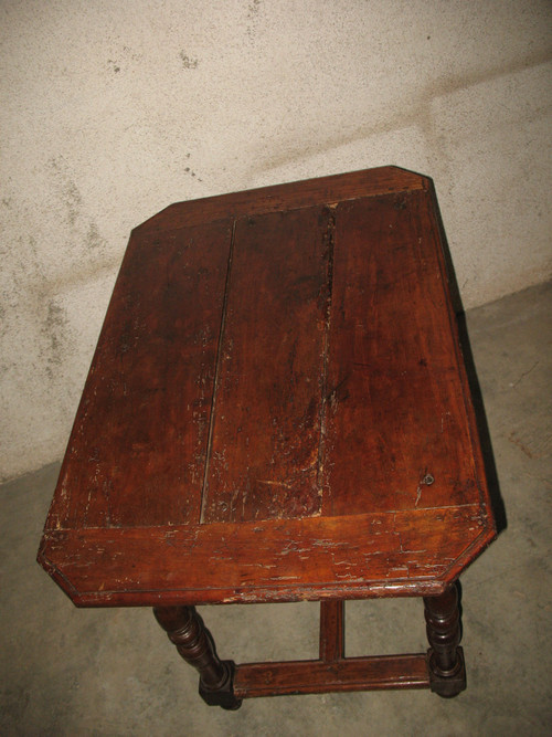 Writing table desk with a drawer in fruit wood Louis XIII period 17th