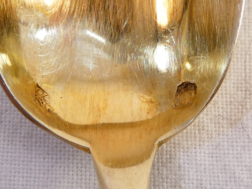 SCATOLA DA 12 cucchiaini e pinzette per zucchero ARGENTO 925 vermeil H. SOUFFLOT